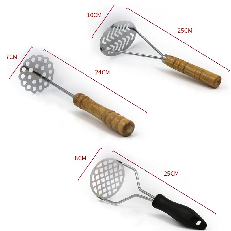 Potato Masher Ricer - Handmatige aardappelstamper voor gladde aardappelpuree Roestvrij