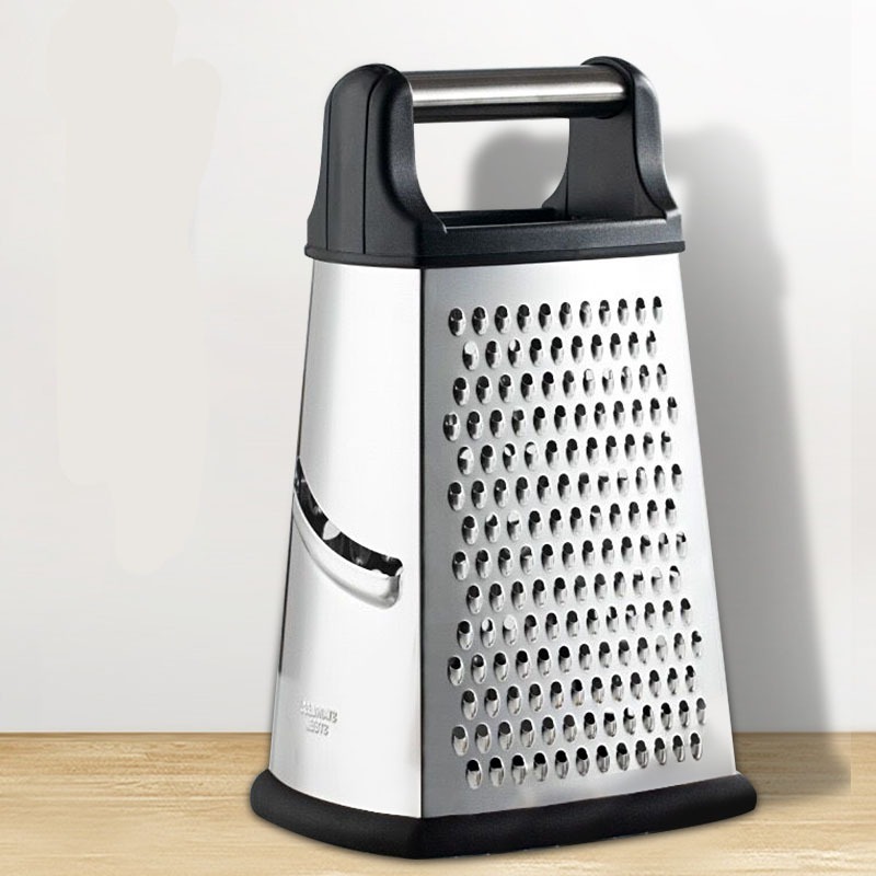 Cheese Grater Box - Roestvrijstalen vierzijdige rasp met opvangbak, aardappel-