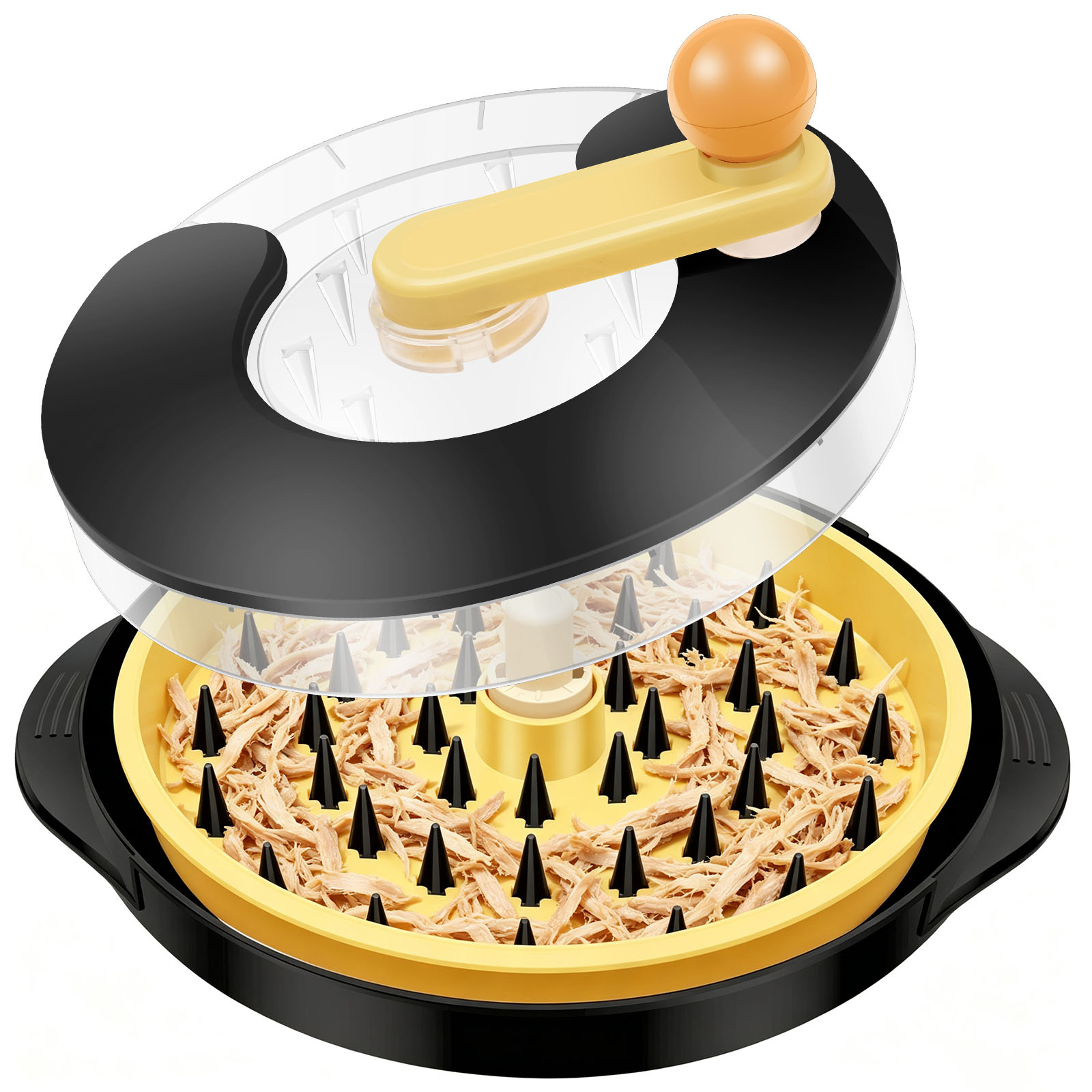 Kitchen Gadgets Built In - Handmatige roterende kippensnijder met ingebouwde pinnen,