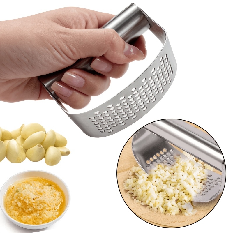 Kitchen Gadgets Useful - Roestvrijstalen ring Handmatige knoflookpers Gemakkelijk schoon