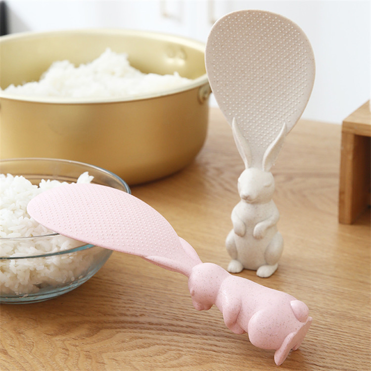 Kitchen Gadgets Cool - Strokonijnenschep kan staan ​​op konijnrijstspatel rijstkoker
