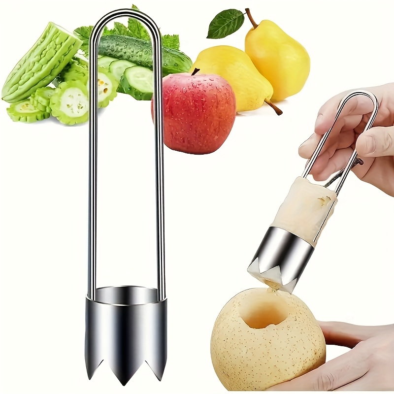 Vegetable Kitchen Gadgets - Roestvrijstalen fruit- en groentepitverwijderaar, paprika-zaadverwijderaar, appel-