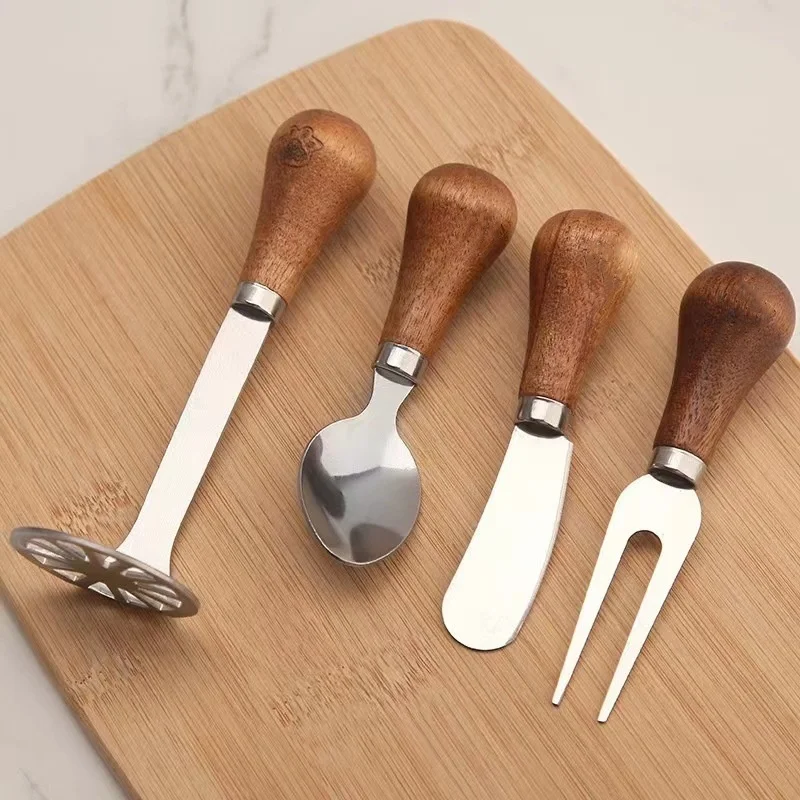 Potato Masher Ricer - Roestvrijstalen aardappelstamper met houten handvat Multifunctionele