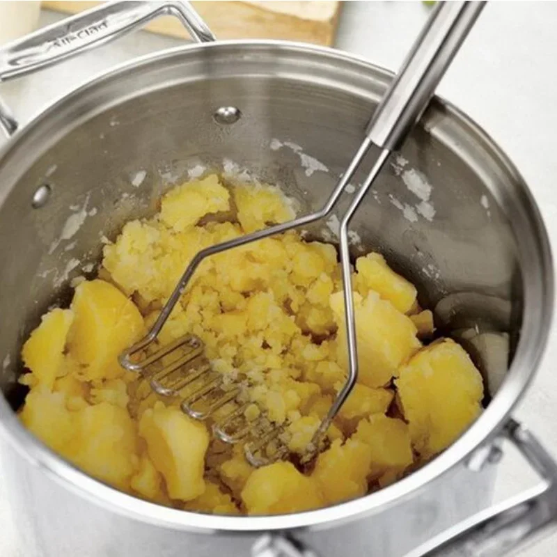 Potato Masher Ricer - 1 stuks roestvrijstalen keukengadget aardappelstamper pers
