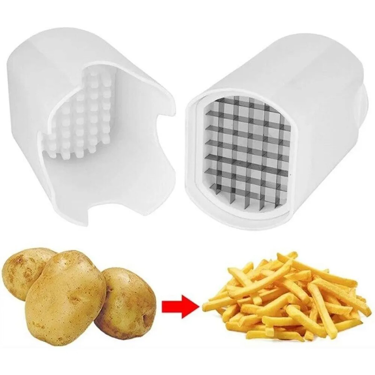 Wit frietsnijder Gereedschap V - Potato Masher Ricer recensie en prijs