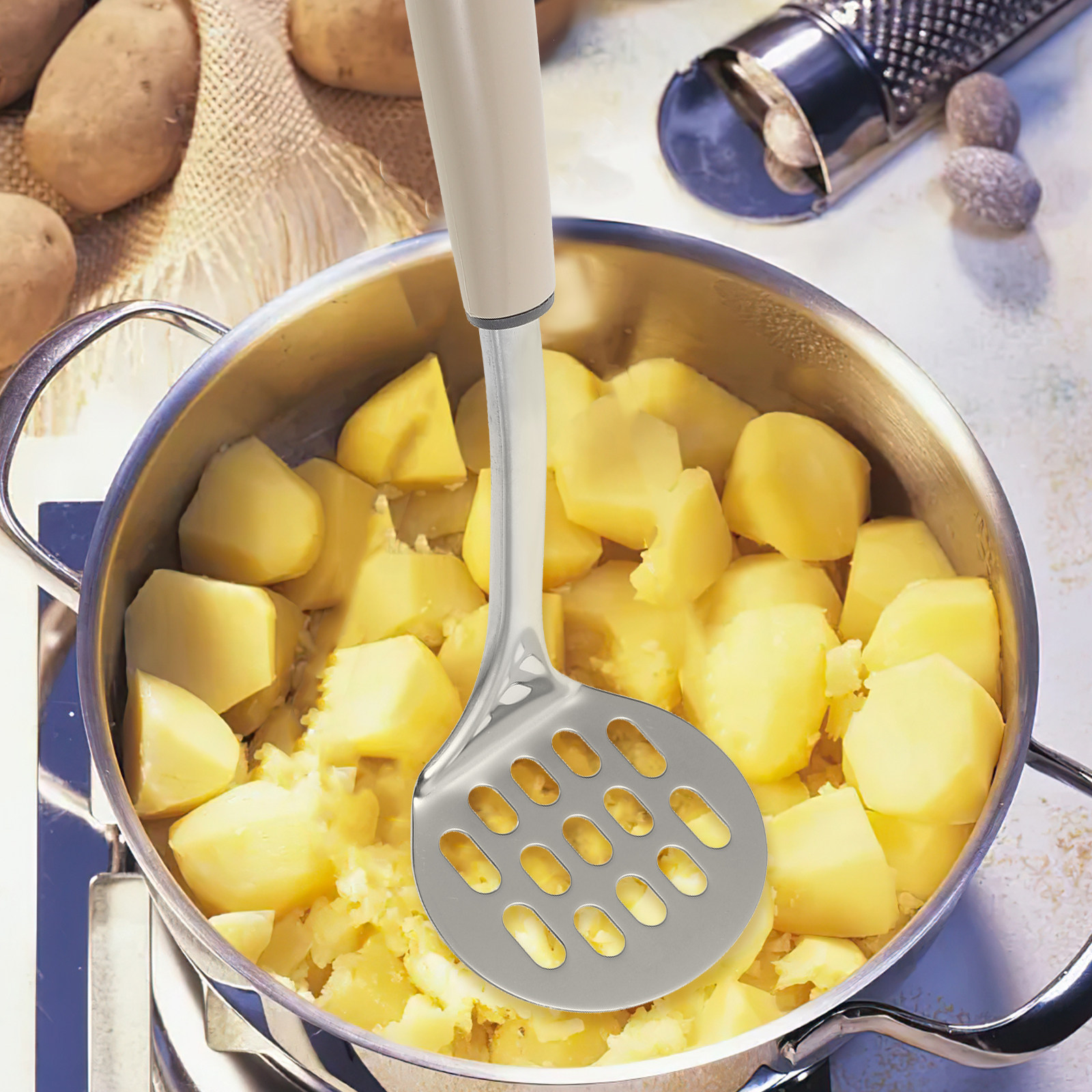 Roestvrijstalen aardappelstamp - Potato Masher Ricer recensie en prijs