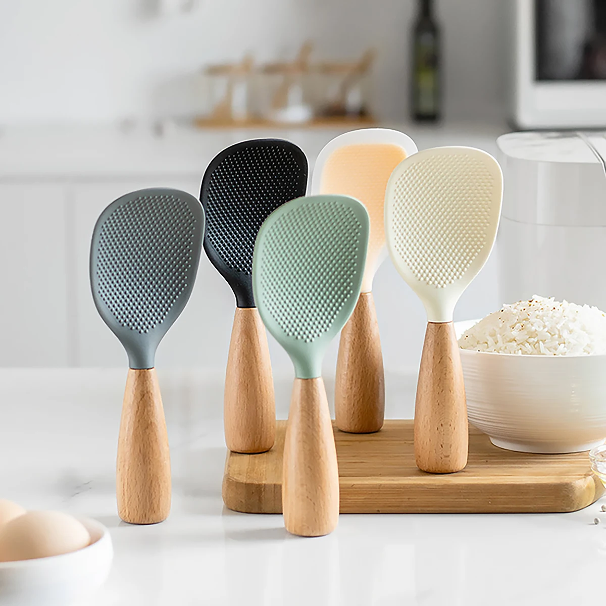 Hangende Siliconen Rijstlepel  - Kitchen Gadgets Cool recensie en prijs