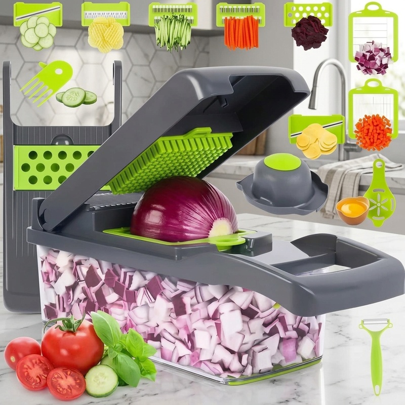 16-in-1 groentesnijder, -schaa - Potato Masher Ricer recensie en prijs