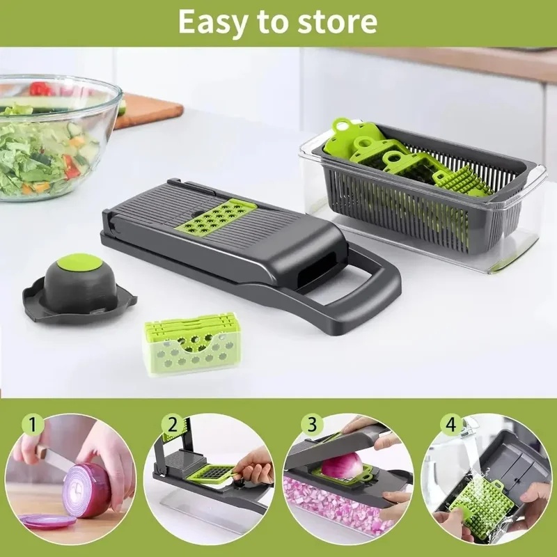 16-in-1 groentesnijder, -schaa - Potato Masher Ricer recensie en prijs