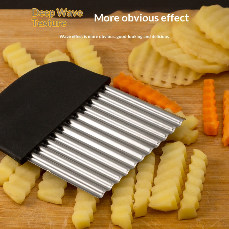 RVS gegolfde aardappelmes, fri - Kitchen Gadgets Useful recensie en prijs